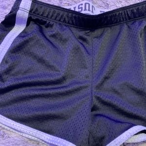JUSTICE GIRLS SMALL BLACK AND GREY SHORT SET